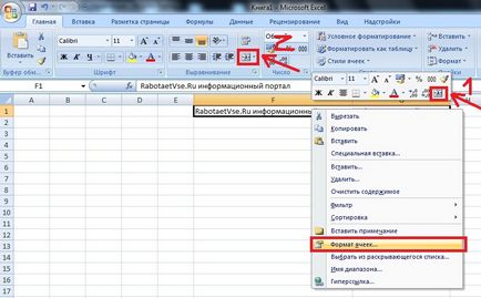 Hogyan készítsünk egy cellát az Excel