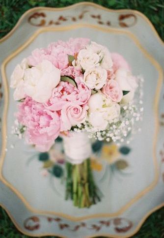 Esküvői csokrok rózsaszín rózsa