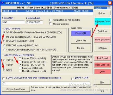 Hogyan fel egy képet a Windows egy USB flash drive