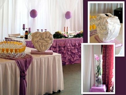 Dekoráció esküvői terem kezével fotó dekorok