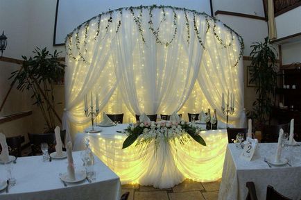 Hogyan lehet díszíteni egy esküvői terem maga