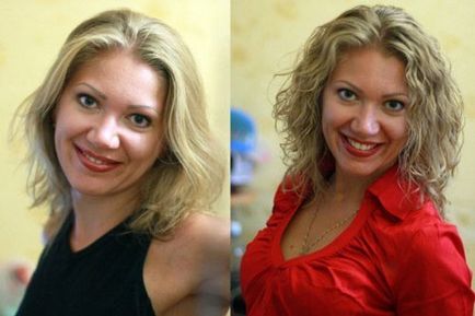 Biozavivka haját otthon előtti és utáni képek