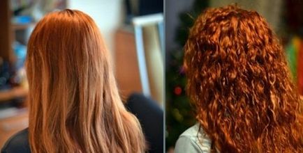 Biozavivka haját otthon előtti és utáni képek