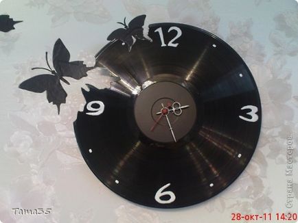 Óra vinil (berakással óra) Óra bakelitlemezek
