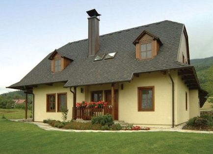 A szín, a ház és a tető - különösen a kiválasztási, kombinációk fotó lehetőségek