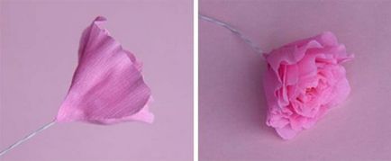 Virágok papírból kezét, hogyan kell csinálni egy mesterkurzust