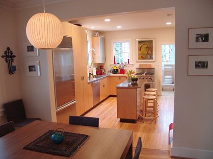 Konyha tervezés egy magánházban belső fotó, hogyan lehet rendezni egy nagy konyha, felújított konyha otthonában