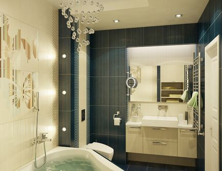 Tervezz egy kis fürdőszoba a panel házban (42 fotó)