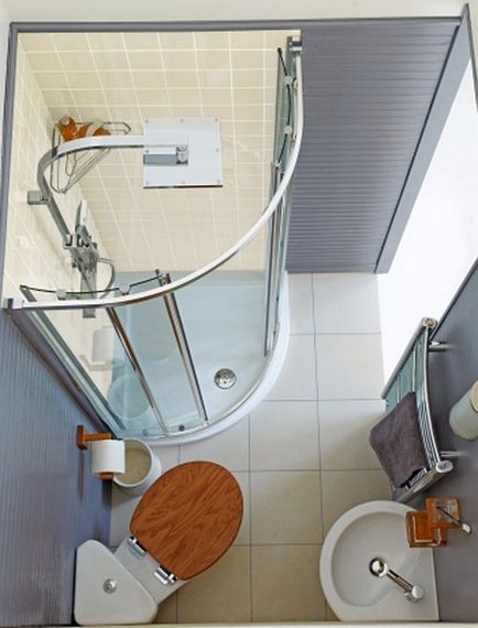 Tervezz egy fürdőszoba a lapos ház - Fotó opciók