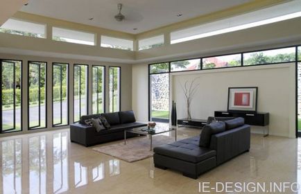 Lotus House - modern lakossági építészet, modern belső, szoba, hálószoba, konyha