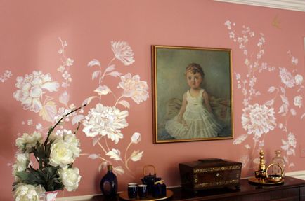 A freskók a falon egy ház belső fotó (50 fotó)