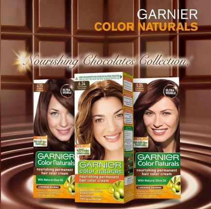 Garnier hajszín paletta, összetétel, utasítás, vélemény, színek, árnyalatok, fotó, videó, Garnier
