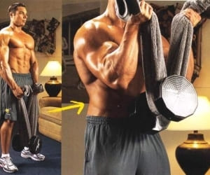 Hogyan kell építeni a bicepsz edzés otthon súlyzók, súlyzó