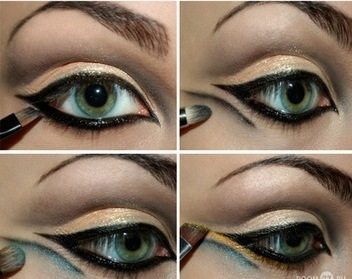 Hogyan hozzunk létre egy egyiptomi makeup- bőrszín, a szem, a szemöldök és az ajkak