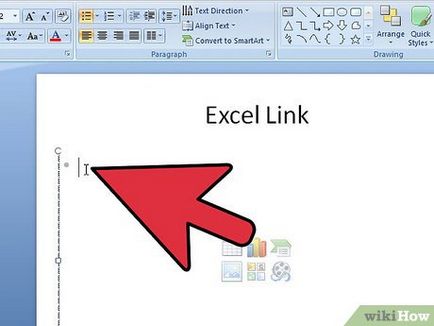 Hogyan lehet összekapcsolni egy tárgyat, hogy az Excel powerpoint