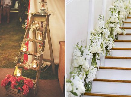 Hogyan lehet díszíteni a bejáratnál, hogy az esküvő ötleteket díszítésére saját kezébe fotókkal
