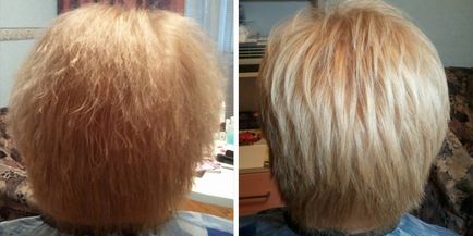 Keratin hajkiegyenesítő - otthon és a szalon előtt és után fotó, videó