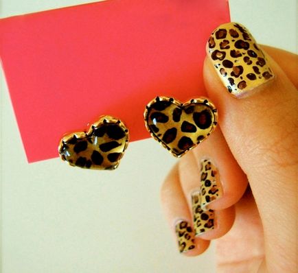 Leopard manikűr, manikűr leopárd fotó