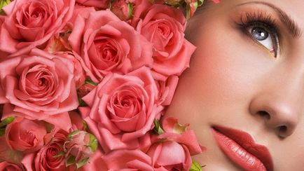 Szirmok használt kozmetikumok arc és a haj (maszk, krém, rózsa víz)