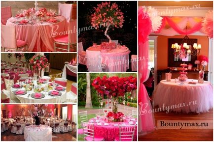 Finom esküvői rózsaszín