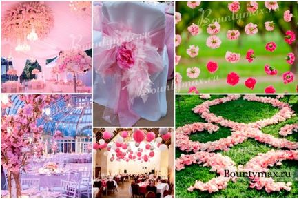 Finom esküvői rózsaszín
