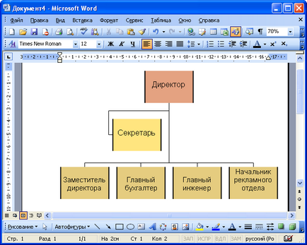 Szervezeti felépítés A Microsoft Word - előadások - az alapjait dolgozik egy szót - a szervezeti