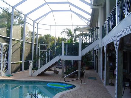 Pool Pavilion kezével polikarbonát kerek Photo