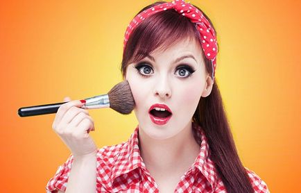 Pin-up smink és személy képzése lépésről lépésre alkalmazása a make-up