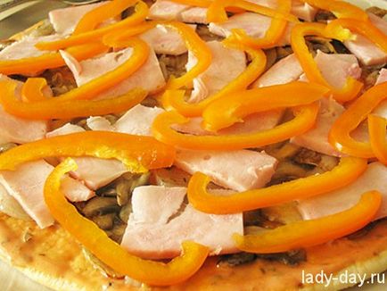 Pizza sonkával és paradicsommal, egyszerű receptek képekkel (pizza) Pizza sonkával és paradicsommal, egyszerű receptek képekkel