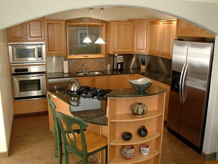 Elrendezés a lakás egy konyha ablak nélküli! Eredeti ötletek és egy fotót a konyha belsőépítészet ablak nélküli!