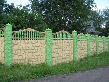 Festés beton kerítés - a választott anyagok és technológiák