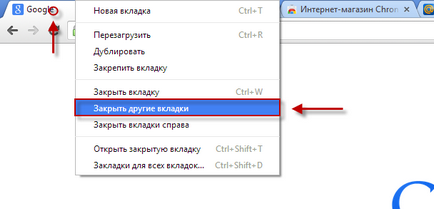Munka füleket Google Chrome (Google) Munka lapok a Google Chrome
