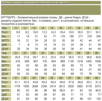Méretei magzati ultrahang (méretek) A méretek a magzat ultrahanggal