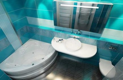 Fürdőszoba felújítás érdekében Hruscsov működik, design (működik) Fürdőszoba felújítás érdekében Hruscsov működik, design