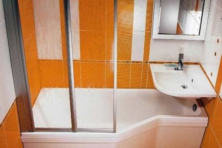 Fürdőszoba felújítás érdekében Hruscsov működik, design (működik) Fürdőszoba felújítás érdekében Hruscsov működik, design