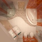 Fürdőszoba felújítás érdekében Hruscsov működik, design (működik) Fürdőszoba felújítás érdekében Hruscsov működik, design