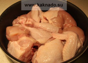 Recept csirke só nélkül, sült fokhagymás mártással, hogyan