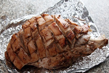 Recept sertés sonka a kemencében