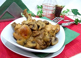 Recept párolt csirke gomba (csirke gomba) Recept Párolt csirke gombával