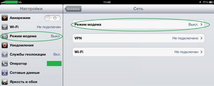 Tethering iPad (mód) Tethering ipad