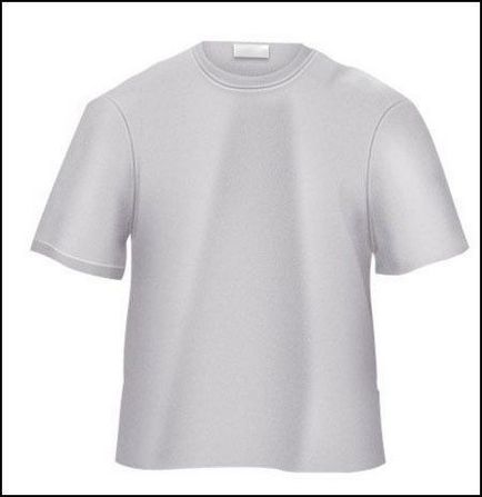 Draw T-shirt a Photoshop (Select & gt; Módosítás & gt; Feather elosztása módosítás -rastushevka) Rajzolj egy T-shirt a Photoshop