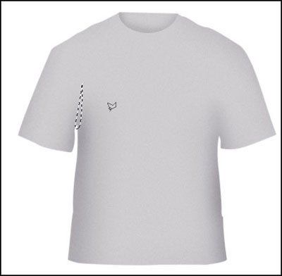 Draw T-shirt a Photoshop (Select & gt; Módosítás & gt; Feather kiválasztási opciót) Rajzolj egy T-shirt a Photoshop
