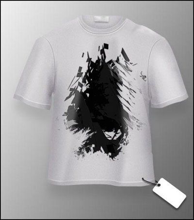 Draw T-shirt a Photoshop (Select & gt; Módosítás & gt; Feather elosztása módosítás -rastushevka) Rajzolj egy T-shirt a Photoshop