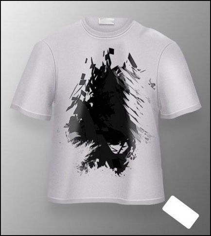 Draw T-shirt a Photoshop (Select & gt; Módosítás & gt; Feather elosztása módosítás -rastushevka) Rajzolj egy T-shirt a Photoshop