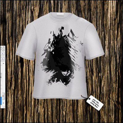 Döntetlen póló Photoshop (megnyit egy új réteg) Rajzolj egy T-shirt a Photoshop
