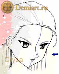 Döntetlen haj anime stílus (style) Döntetlen haj a stílus anime