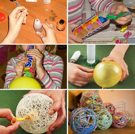 Ball a kezüket - cérnát, és ragasztó, varázsló lépésről lépésre osztályú, fotók és videók (kezét menet) Ball a kezüket - cérnát, és ragasztó, lépésről lépésre mesterkurzus, fotó és videó