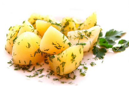 Hány kalória főtt burgonya, sült, krumpli és héjában sült burgonyával
