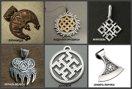 Szláv amulettek, talizmánok, kínai, indiai amulettek jelentésüket és képek