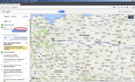Hozzon létre egy útitervet a példa GoogleMaps (út) Hozzon létre egy útitervet a példa GoogleMaps
